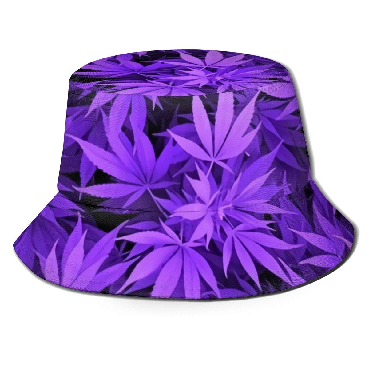 Zhung Ree Purple Cannabis Weed Leaves Bucket Hat for Men, Women, Kids -  Summer Cap Fishing Hat One Size